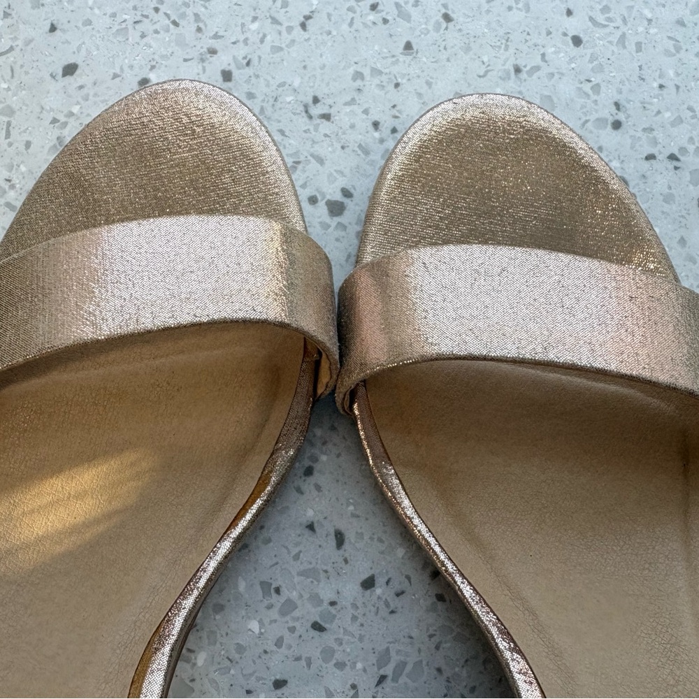 EUC CL by Chinese Laundry Women's Jody Heeled Sandal Glitter Gold- size 10 - Picture 9 of 10